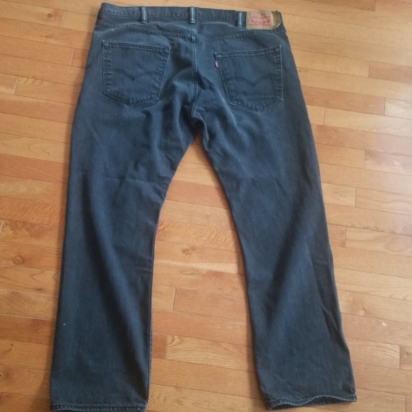 LEVI'S 501 BUTTON FLY STRAIGHT LEG BLACK EUC - Picture 5 of 8